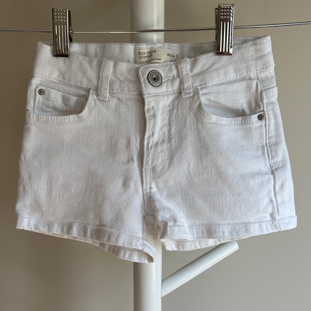 Zara White Denim Jean Shorts Size 5